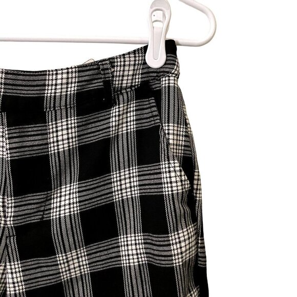 Hot Top black and white checkered pants business casual pockets chain trendy - Picture 2 of 5